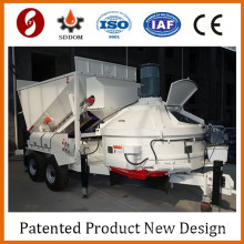 New condition wheel type concrete mixing plant,mini mobile concrete batching plant